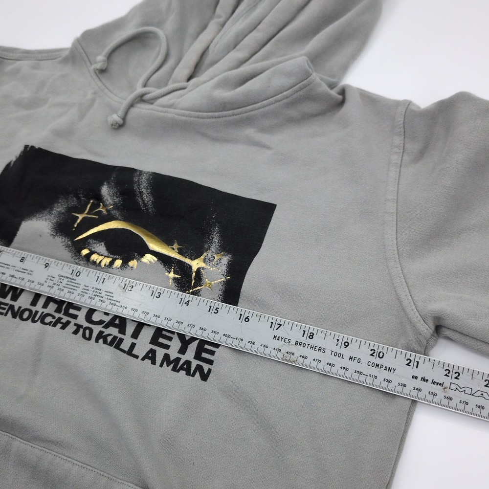 Taylor Swift Midnights Hoodie Sweatshirt Draw the Cat Eye Lyrics Official Gray - Picture 4 of 6